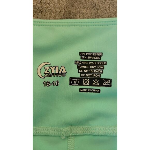 Zyia Turquoise Blue LNT Cropped Leggings - Picture 3 of 3